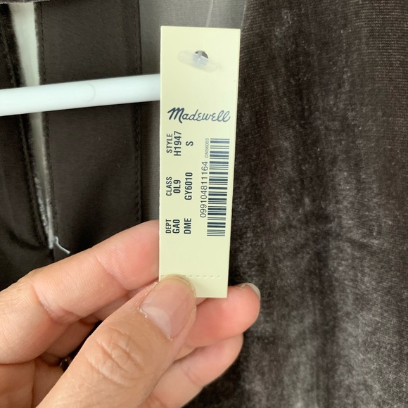 NWT Madewell Velvet Choker Blouse - Picture 4 of 7